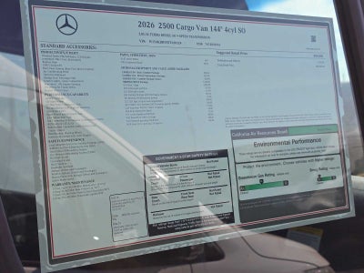 2026 Mercedes-Benz Sprinter 2500 Standard Roof I4 Diesel 144 RWD