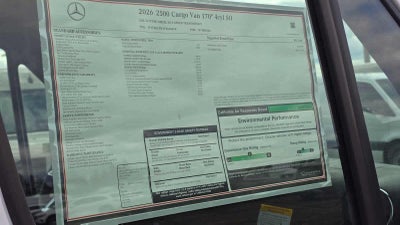 2026 Mercedes-Benz Sprinter 2500 High Roof I4 Diesel 170 RWD