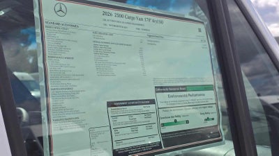 2026 Mercedes-Benz Sprinter 2500 High Roof I4 Diesel 170 RWD