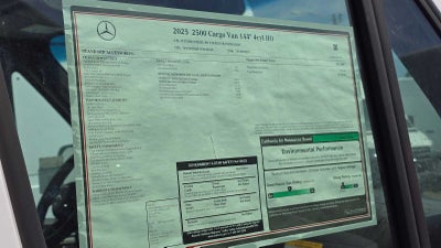 2025 Mercedes-Benz Sprinter Cargo Van 2500 Standard Roof I4 Diesel HO 144 RWD