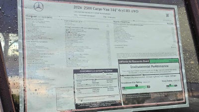 2026 Mercedes-Benz Sprinter 2500 Standard Roof I4 Diesel HO 144 AWD