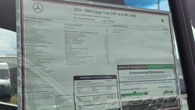 2026 Mercedes-Benz Sprinter 2500 Standard Roof I4 Diesel HO 144" AWD