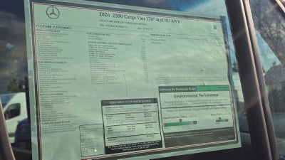 2026 Mercedes-Benz Sprinter 2500 High Roof I4 Diesel HO 170" AWD