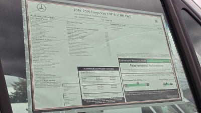 2026 Mercedes-Benz Sprinter 2500 High Roof I4 Diesel HO 170" AWD