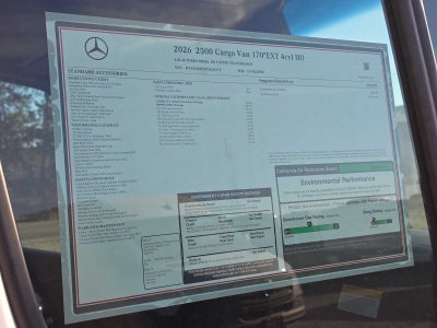2026 Mercedes-Benz Sprinter Cargo 2500 High Roof I4 Diesel HO 170 Extended RWD