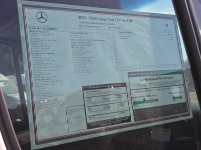 2026 Mercedes-Benz Sprinter Cargo Van 3500 High Roof I4 Diesel HO 170 RWD