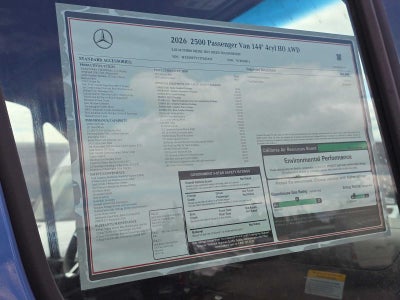 2026 Mercedes-Benz Sprinter Passenger Van 2500 Standard Roof I4 Diesel HO 144 AWD