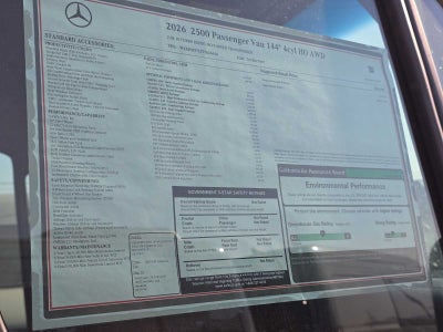 2026 Mercedes-Benz Sprinter Passenger Van 2500 Standard Roof I4 Diesel HO 144 AWD