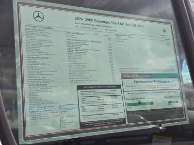 2026 Mercedes-Benz Sprinter Passenger 2500 Standard Roof I4 Diesel HO 144 AWD