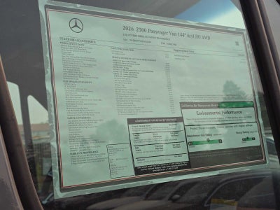 2026 Mercedes-Benz Sprinter Passenger Van 2500 Standard Roof I4 Diesel HO 144 AWD