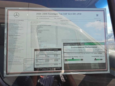 2026 Mercedes-Benz Sprinter Passenger Van 2500 Standard Roof I4 Diesel HO 144 AWD