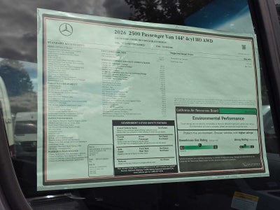 2026 Mercedes-Benz Sprinter Passenger Van 2500 Standard Roof I4 Diesel HO 144 AWD