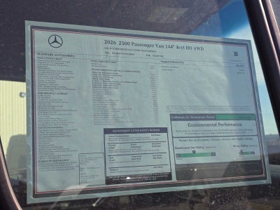 2026 Mercedes-Benz Sprinter Passenger 2500 Standard Roof I4 Diesel HO 144 AWD
