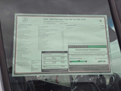 2026 Mercedes-Benz Sprinter Passenger Van 2500 Standard Roof I4 Diesel HO 144 AWD
