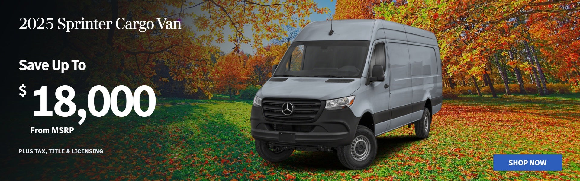 2025 Sprinter Cargo Van: $18000 off